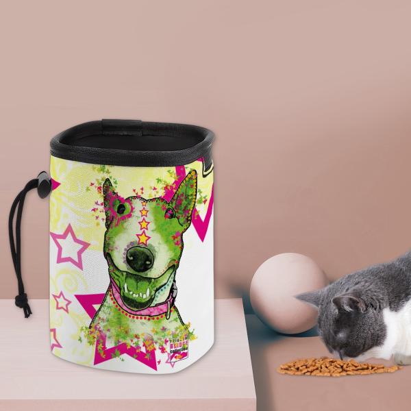 NomNom Bag Bärbel - Leckerchenbeutel, Leckerli, Futterbeutel, bunt, Oxfordstoff, Mix, Mischling, SOKA, Listenhund, Bullterrier, Bulli